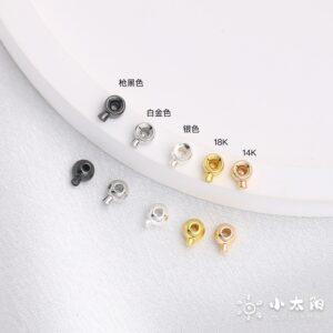 14K 金メッキ位置決めビーズ 100 個入り パールアクセサリー DIY 留め金具